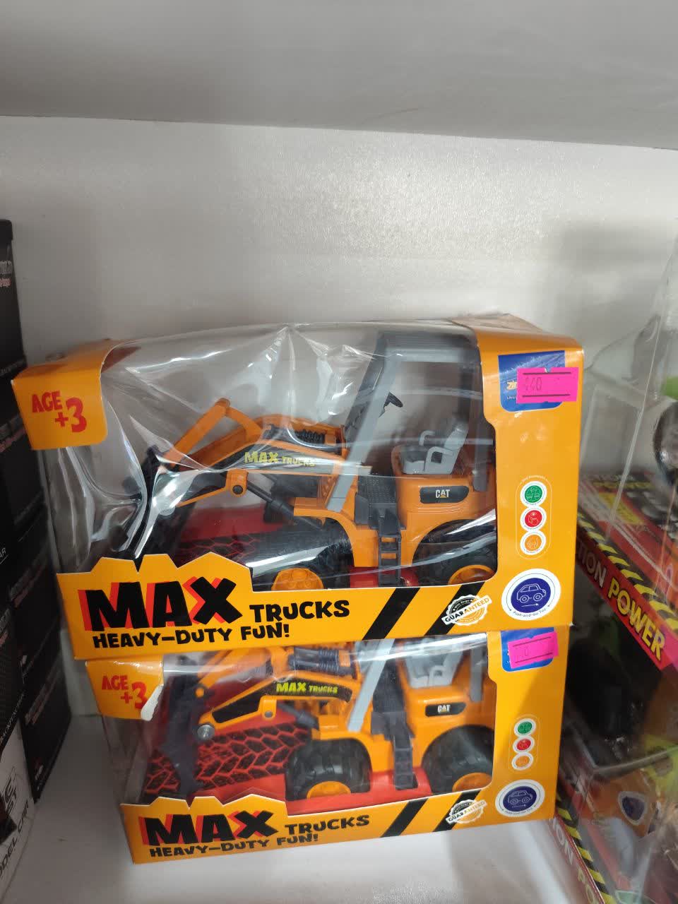 ماشین اسباب‌بازی ساختمانی مدل MAX Trucks – طراحی سنگین و مقاوم برای بازی‌های پرهیجان