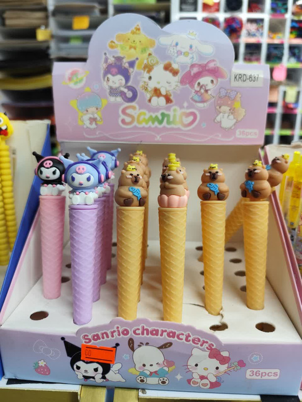 خودکار فانتزی Sanrio Characters مدل بستنی قیفی – طراحی بامزه و رنگی برای هدیه و استفاده روزانه